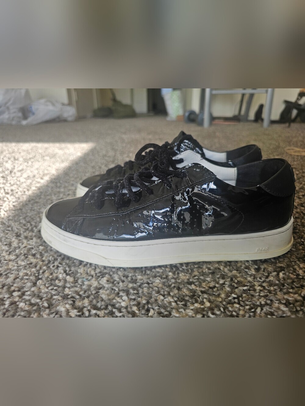 P448 Black Patent Leather Sneakers